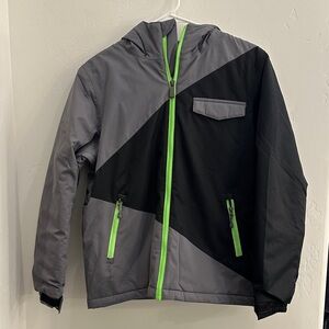 Kids Gray and Black Jacket with Neon Accents